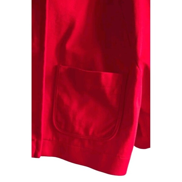 See By Chloe Crop Bolero Jacket Women's 2 Red Hooded %100 Cotton Pockets - Picture 5 of 8